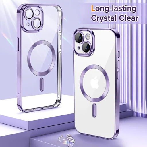 iPhone 13 - Luxus Crystal MagSafe tok - Light Purple - Techsuit - 2