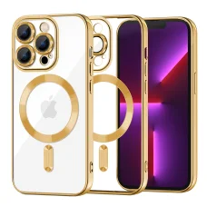 iPhone 13 Pro Techsuit - Luxus Kristály MagSafe - Arany tok