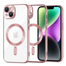 MagSafe Luxus Kristály Tok - iPhone 14 - Rózsaszín - Techsuit tok