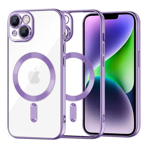 MagSafe - Luxus Kristály Tok - Techsuit - iPhone 14 Plus - Világoslila. tok - 1