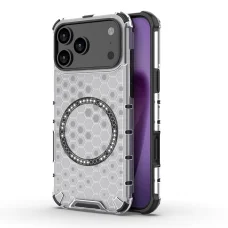  iPhone 17 Pro Fehér Techsuit HoneyComb Shield MagSafe tok