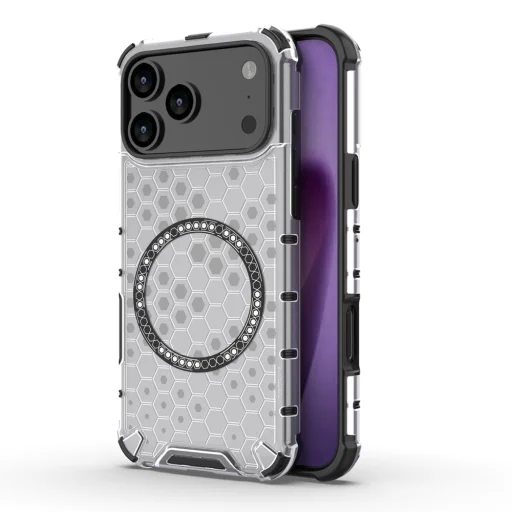  iPhone 17 Pro Fehér Techsuit HoneyComb Shield MagSafe tok - 1