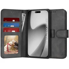  iPhone 17 Air Fekete Techsuit Napló Könyv tok