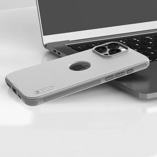  iPhone 16 Pro Max Titán szürke Nillkin Super Frosted Shield Pro (Logó kivágás) tok - 4