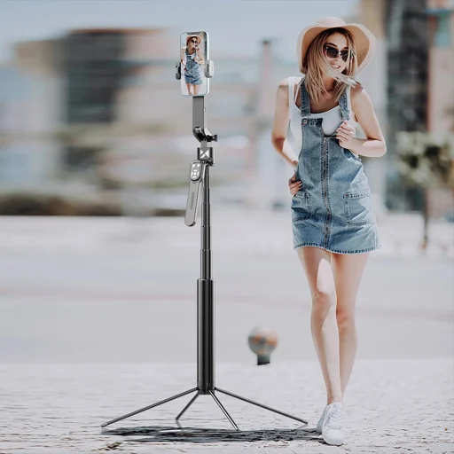 Wozinsky WST-360YS szelfibot tripod funkcióval és 360°-os AI automatikus arckövetéssel - Fekete - 4