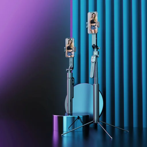 Wozinsky WST-360YS szelfibot tripod funkcióval és 360°-os AI automatikus arckövetéssel - Fekete - 5