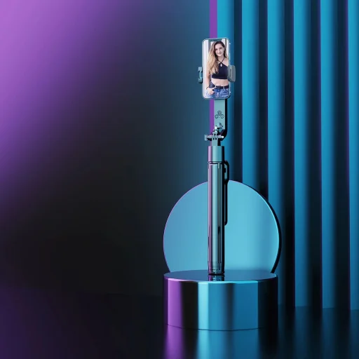 Wozinsky WST-360YS szelfibot tripod funkcióval és 360°-os AI automatikus arckövetéssel - Fekete - 7