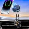 Wozinsky WCT5-6S2Y Car Holder with Qi/MagSafe 15W Inductive Charger for Air Vent - Black thumbnail