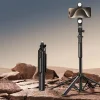 Selfie stick WH181D-Y1S 1.75m aluminum alloy telescopic tripod with dual lamp and phone holder - black - 18