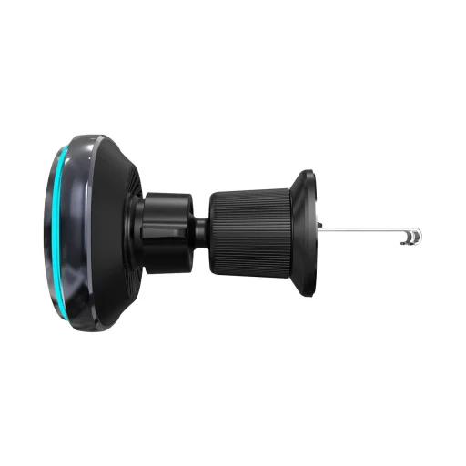 Wozinsky WCT5-Q6S2Y Autós tartó Qi/MagSafe 15W-os induktív töltővel szellőzőrácshoz ventilátorral - Fekete - 2