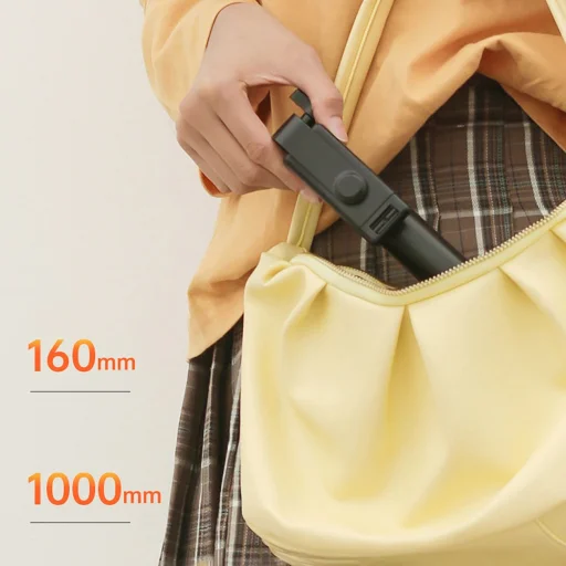 Selfie bot WHS1Y teleszkópos tripod 1m telefon tartóval - fekete - 17