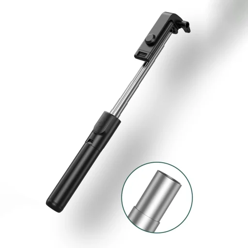 Selfie bot WHS1Y teleszkópos tripod 1m telefon tartóval - fekete - 18