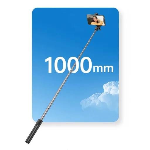 Selfie bot WHS1Y teleszkópos tripod 1m telefon tartóval - fekete - 10