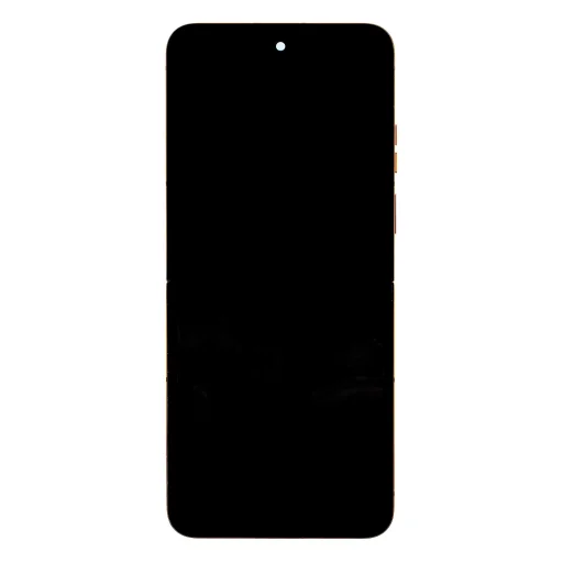 Motorola RAZR 50 Ultra LCD kijelző + érintőegység + előlapi burkolat Peach Fuzz (Szerviz csomag) - 1