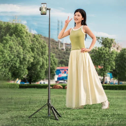 Selfie bot Wozinsky WRZP1 automatikus lábakkal, tripod funkcióval, 1,7m - fekete - 11
