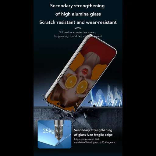 iPhone 15 Pro Fekete ANANK - 2.5D 2X Privacy Képernyővédő üvegfólia - 6