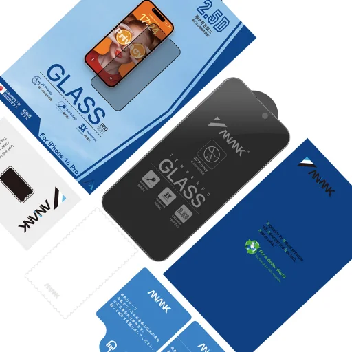 iPhone 14 Pro Fekete ANANK 2.5D 26° Privacy kijelzővédő - 6