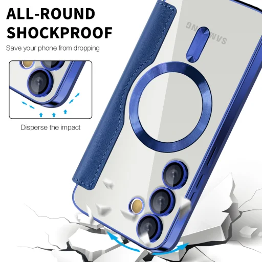  Techsuit - SmartMag Könyvtok - Samsung Galaxy S24 - Kék tok - 4