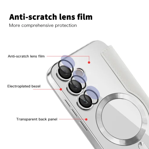  Techsuit - SmartMag Könyv Tok - Samsung Galaxy S24 - Szürke tok - 3