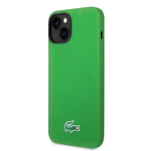  iPhone 14 Zöld Lacoste Liquid Silicone Microfiber Croc Logo MagSafe tok - 2