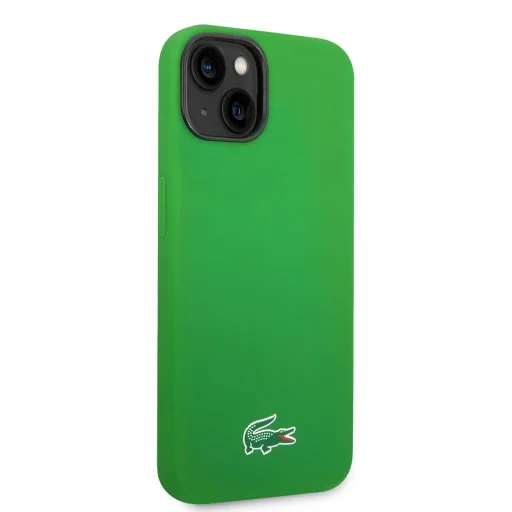  iPhone 14 Zöld Lacoste Liquid Silicone Microfiber Croc Logo MagSafe tok - 4