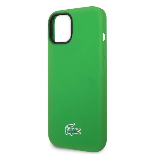  iPhone 14 Zöld Lacoste Liquid Silicone Microfiber Croc Logo MagSafe tok - 5