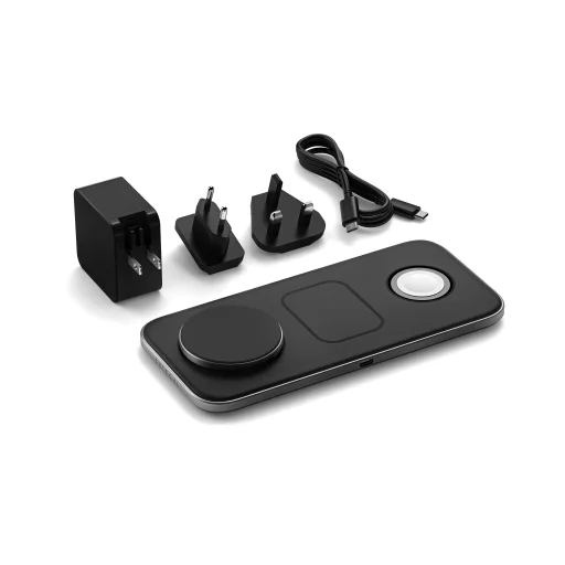 Satechi Qi2 trio vezeték nélküli töltőpad - űrszürke - 5