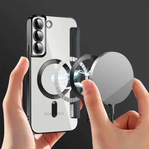 Samsung Galaxy S22 Plus 5G - Techsuit SmartMag könyv tok - Fekete - 5