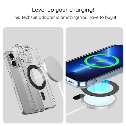 Techsuit - MagSafe Adapter (MPR5) - Kerek Alakú, Alumínium Ötvözet, 3M - Narancssárga - 5