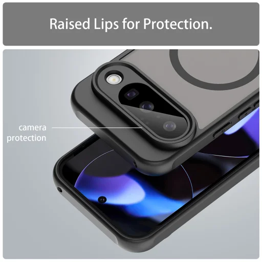 Techsuit - HaloFrost II MagSafe telefontok - Google Pixel 10 - Fekete tok - 5