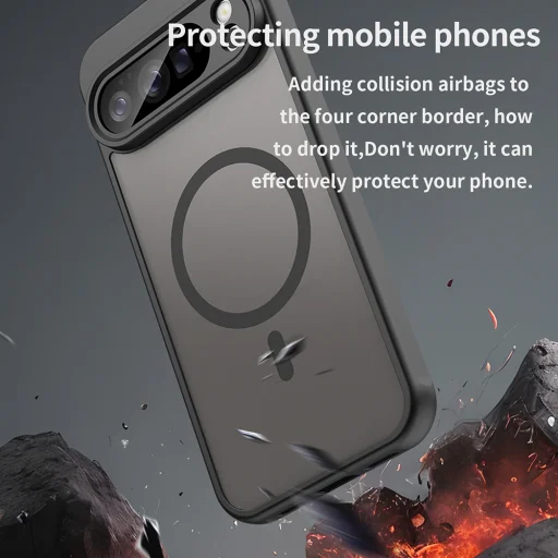 Google Pixel 10 Pro XL Mágneses Tok - Techsuit HaloFrost II - Fekete tok - 5