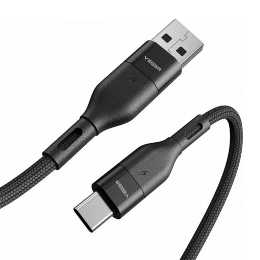 VEGER kábel USB A - Type C PD 5A 100W AC03 1,2 m fekete - 1