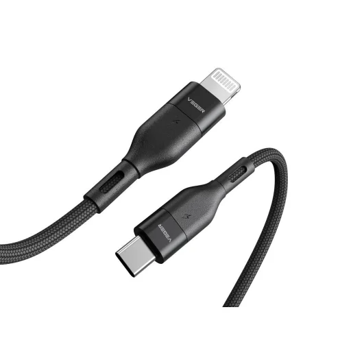 VEGER kábel USB-C - Lightning PD 3A 27W CL01 1,2 m fekete - 1