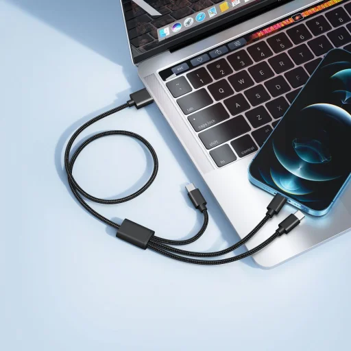 VEGER kábel 3 az 1-ben USB A - Villám / Type-C / Micro USB 2A 12W V303 1,2 m fekete - 2