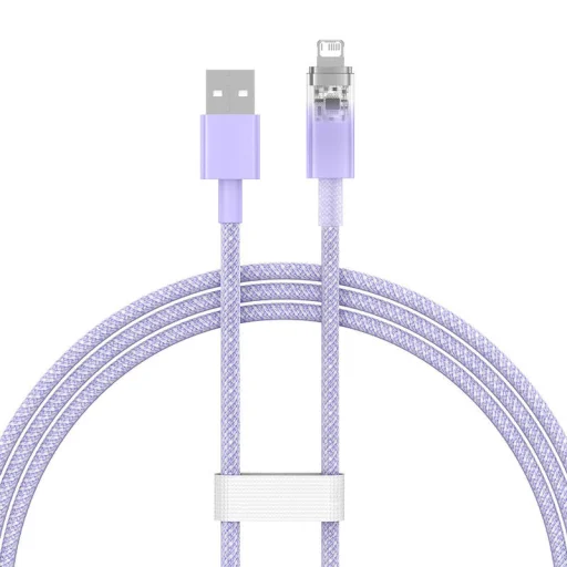 Baseus Lightning Explorer sorozatú gyorstöltő kábel USB-A, 1m, 2,4A (lila) - 3