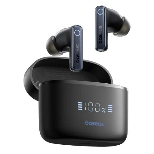 Baseus - Vezeték nélküli fülhallgató Bowie 30 (A00073100126-00) - Bluetooth, teljesen vezeték nélküli - Kozmikus fekete - 1