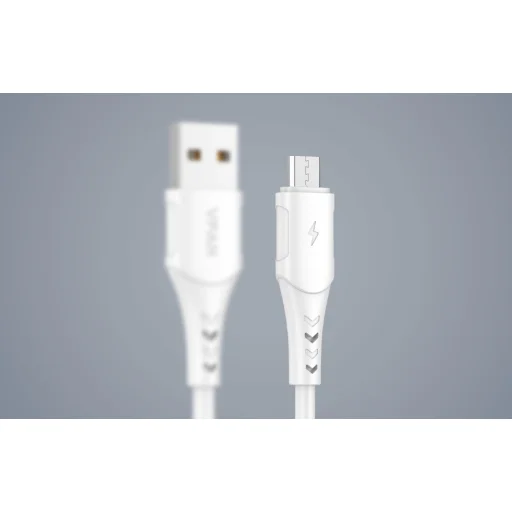 Vipfan Colorful X12 USB és Micro USB kábel, 3A, 1m (fehér) - 9