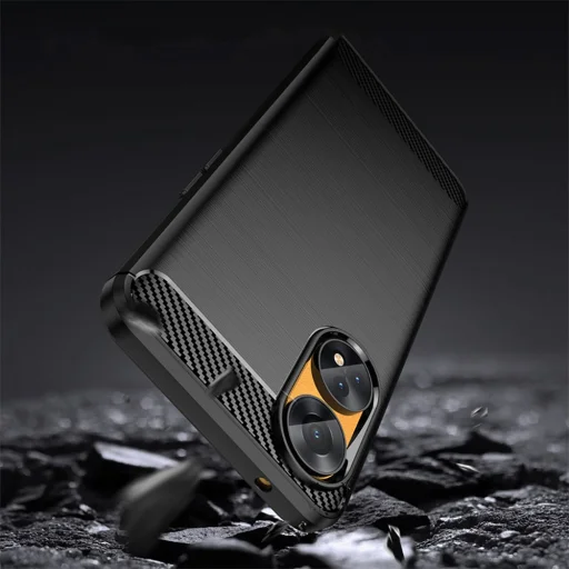  Oppo Reno8 T - Szén-szilikon tok - Fekete - 3