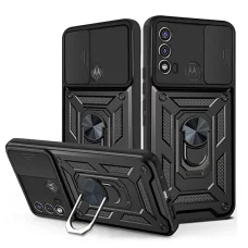 Motorola Moto E20 / E30 / E40 - CamShield sorozat - Techsuit - Fekete. tok