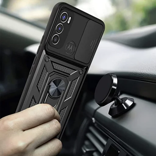 Motorola Moto E20 / E30 / E40 - CamShield sorozat - Techsuit - Fekete. tok - 4