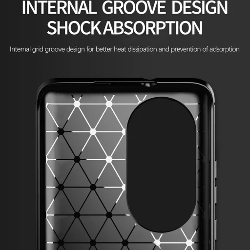 Oppo A58 5G / A78 5G - Techsuit - Szénszálas Szilikon - Fekete tok - 4