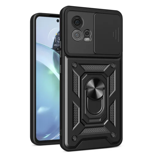 Techsuit CamShield sorozat - Motorola Moto G72 tok - Fekete - 1