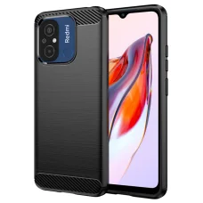 Xiaomi Redmi 12C - Techsuit - Szén-szilikon tok - Fekete