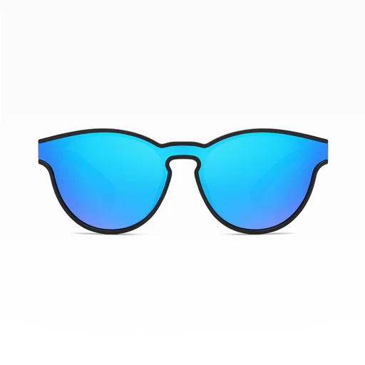 Polarizált napszemüveg TR90 (TR7545) - UV-védelem - Matt fekete / Kék-zöld - Techsuit - 2
