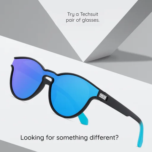 Napszemüveg UV-védelemmel - Techsuit Polarizált TR90 (TR7545) - Lila / Sárga / Rózsaszín. - 7