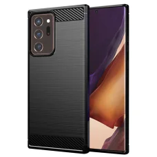 Samsung Galaxy Note 20 Ultra / Note 20 Ultra 5G - Techsuit - Karbonszálas Szilikon tok - Fekete.
