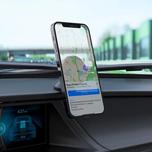 HOCO mágneses autós telefontartó középkonzolra CA79 fekete - 4