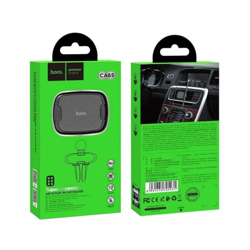 HOCO mágneses autós telefontartó légbefúvóhoz CA65 fekete - 5
