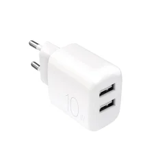 Puro PROLITE 10W 2x USB-A fali töltő adapter - Fehér
