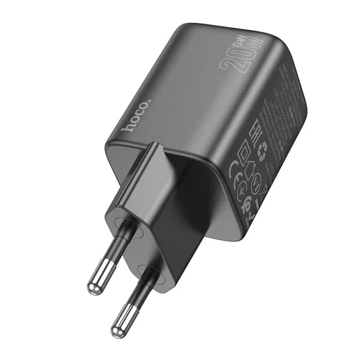HOCO töltő USB A + Type C PD QC 3A 20W N41 fekete - 2